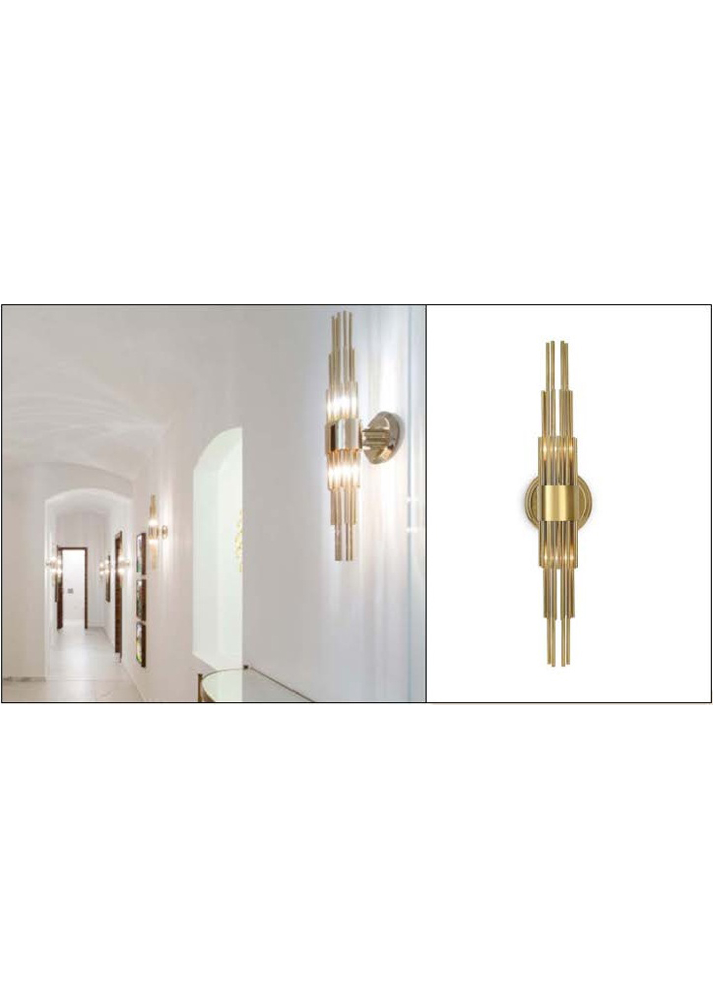Beyond Lights - Brass Wall Sconce- GL